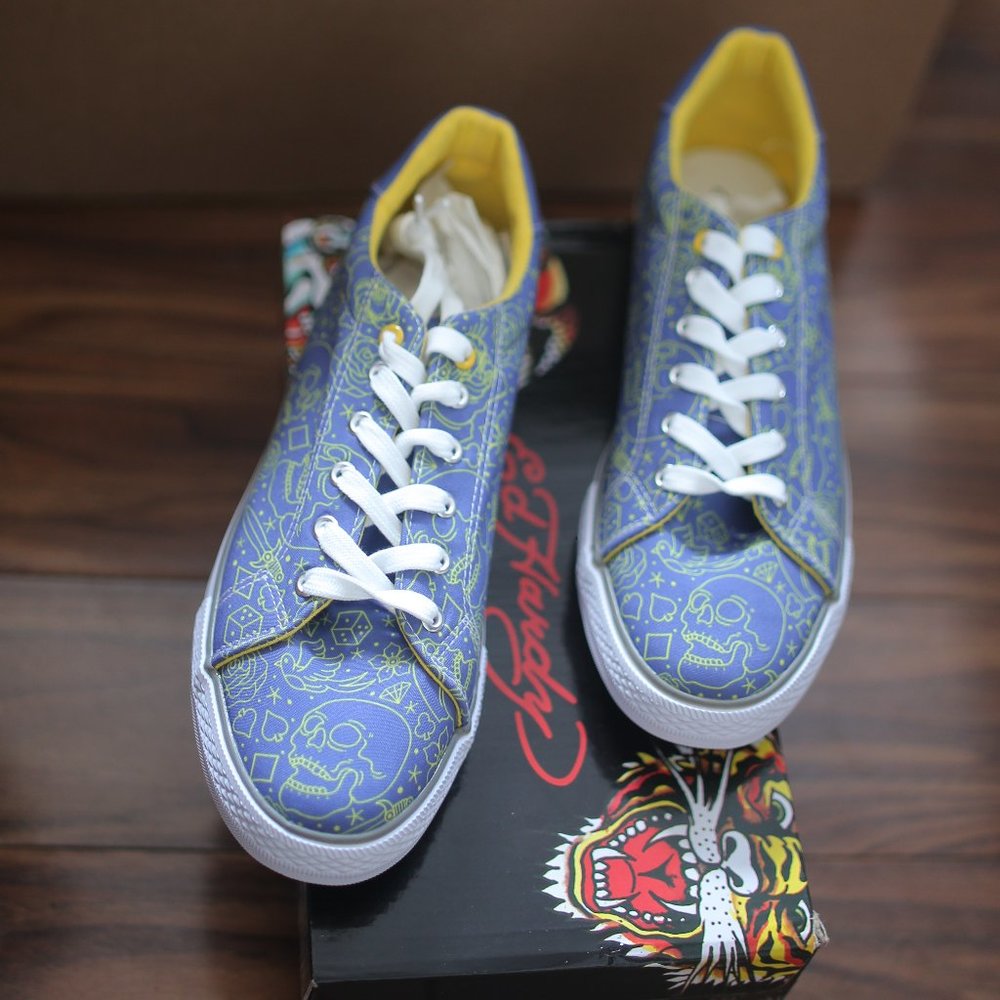 NWT Ed Hardy Skull Sneakers. - Picture 3 of 10